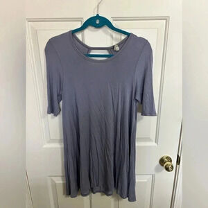 We The Free Free People Lavender Short Sleeved Open Back Swing Dress Tunic Small